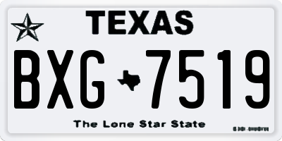 TX license plate BXG7519