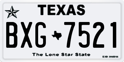 TX license plate BXG7521