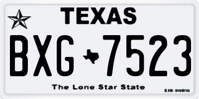 TX license plate BXG7523