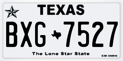 TX license plate BXG7527