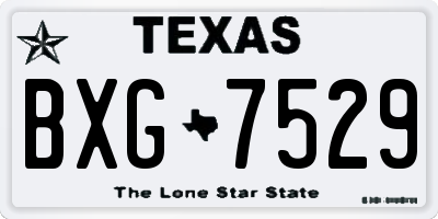 TX license plate BXG7529