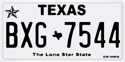 TX license plate BXG7544