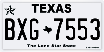 TX license plate BXG7553