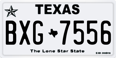 TX license plate BXG7556