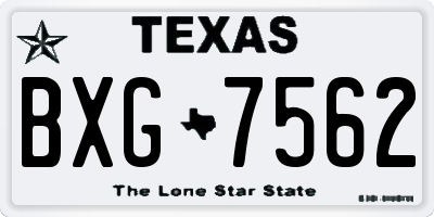 TX license plate BXG7562