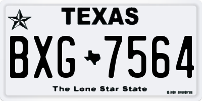 TX license plate BXG7564