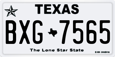 TX license plate BXG7565