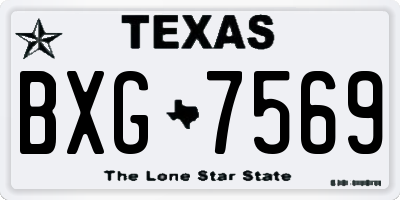 TX license plate BXG7569
