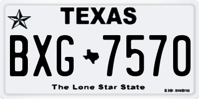 TX license plate BXG7570