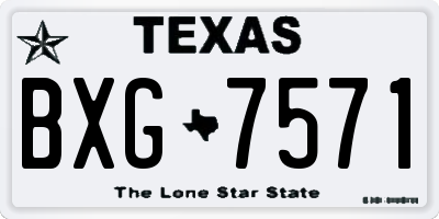 TX license plate BXG7571