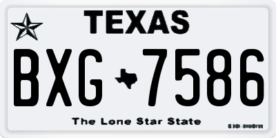 TX license plate BXG7586