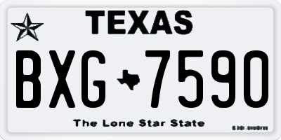 TX license plate BXG7590