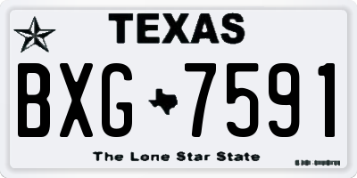 TX license plate BXG7591