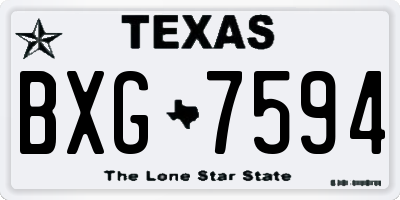 TX license plate BXG7594