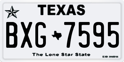 TX license plate BXG7595