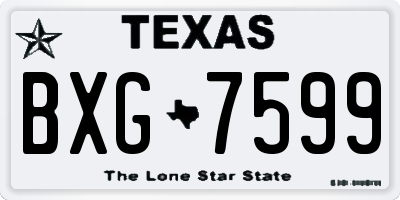 TX license plate BXG7599