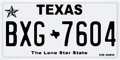 TX license plate BXG7604