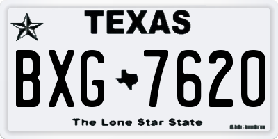 TX license plate BXG7620