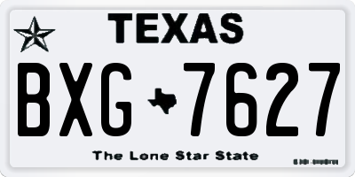 TX license plate BXG7627