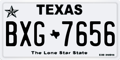TX license plate BXG7656