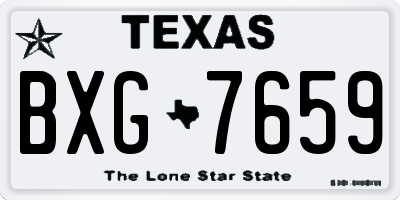 TX license plate BXG7659