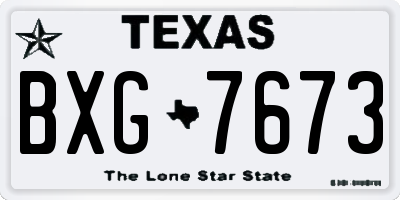 TX license plate BXG7673