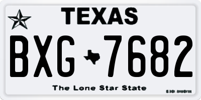 TX license plate BXG7682