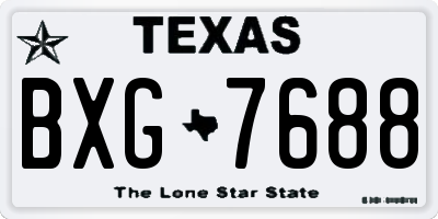 TX license plate BXG7688