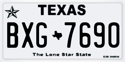 TX license plate BXG7690
