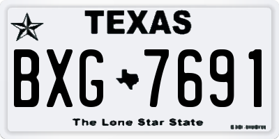 TX license plate BXG7691