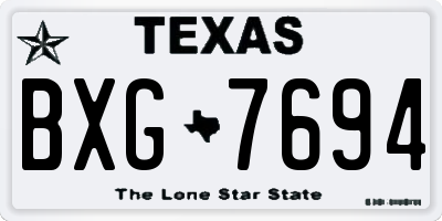 TX license plate BXG7694