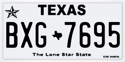 TX license plate BXG7695