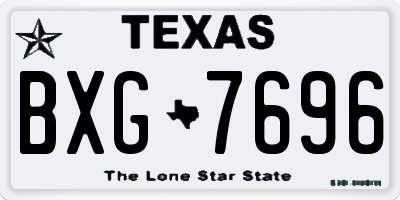 TX license plate BXG7696