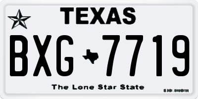 TX license plate BXG7719