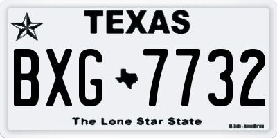 TX license plate BXG7732