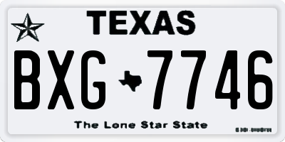 TX license plate BXG7746