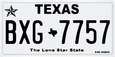 TX license plate BXG7757