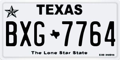 TX license plate BXG7764