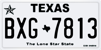 TX license plate BXG7813