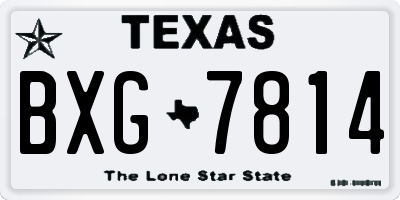 TX license plate BXG7814
