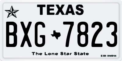 TX license plate BXG7823