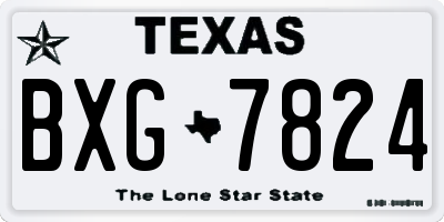 TX license plate BXG7824