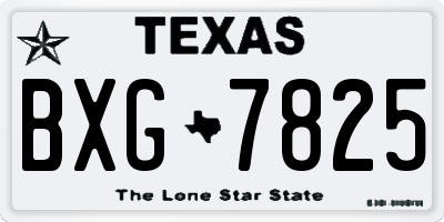 TX license plate BXG7825