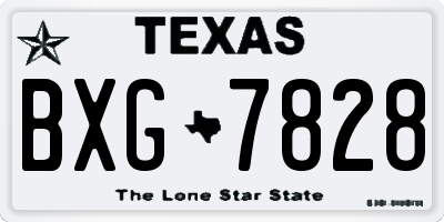 TX license plate BXG7828
