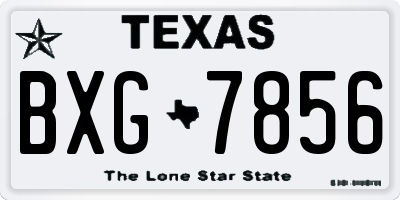 TX license plate BXG7856
