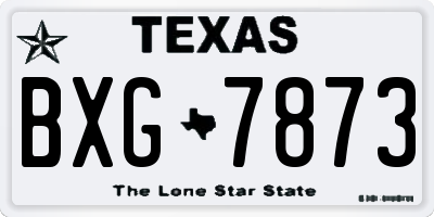TX license plate BXG7873
