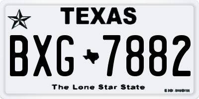 TX license plate BXG7882