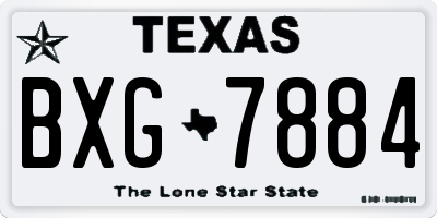 TX license plate BXG7884