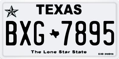 TX license plate BXG7895