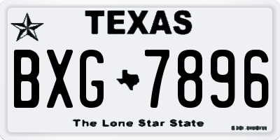 TX license plate BXG7896